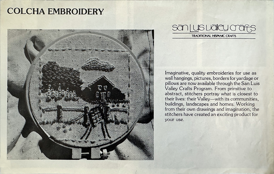 Virginia Neal Blue Foundation, San Luis Valley Crafts Brochure, 1978.